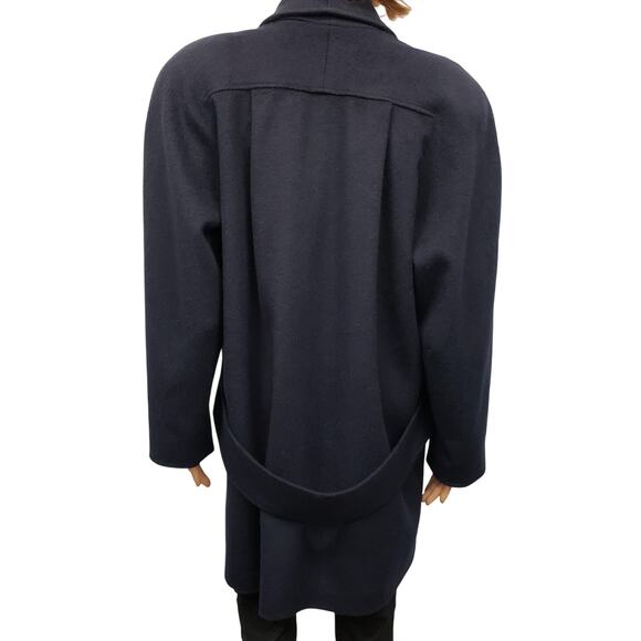 Vintage 80s Braefair Wool Pea Coat Overcoat Union Made in USA Double Breast 10 L - Picture 8 of 12